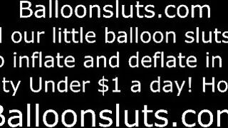 The girl was excited and rubbed her breasts on the bed