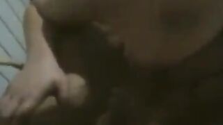 A chubby wife dances naked in front of her husband