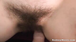 A girl with a hairy pussy is fucking her neighbor