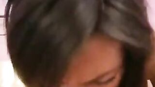 The cute Russian has gently sat on a dick and got cum on her pussy