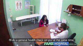 A perverted doctor fucks his patient with big tits in the hospital room