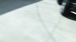 Blonde in the car on the parking lot with Blair Summers