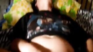 A young cute girl has sex with a guy in cam show