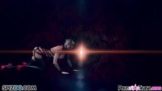 Christy Mack in a leather suit, indulging in solo play with her pussy