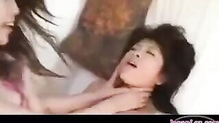 A rough sex session for a beautiful naked Korean woman