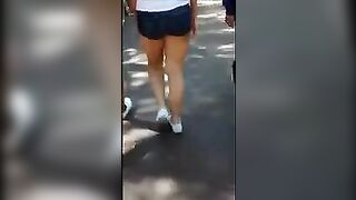 A student’s stunning rear view was filmed in a private setting