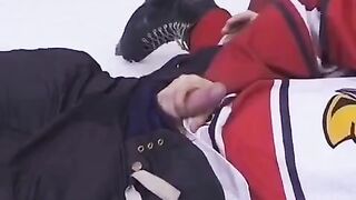 Hockey player fucked by a fan in anal after the game