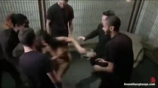 Five guys were fucked by a girl with no defense