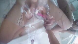 Karter Foxx gave a blowjob to the guy in the shower, it was amazing