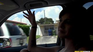 Skinny babe got picked up and screwed in the car - 60fps