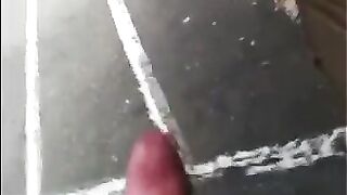 He might as well jerk off his cock right on the street