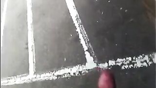 He might as well jerk off his cock right on the street