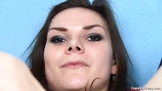 A cute girl came to porn casting in stockings and panties