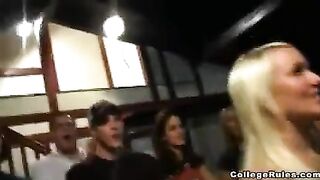 Drunk chicks are having fun at the party, enjoy and fuck