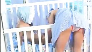 Miniature man fucked the hot babysitter with small tits