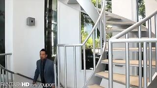 A masseuse has two horny clients at her home