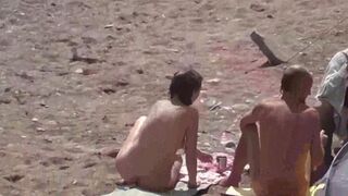 Bunch of beautiful naked girls bathing in the sea