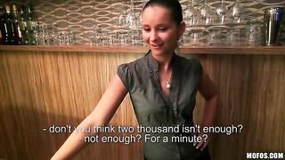A girl is fucking with her beautiful bartender in HD quality