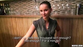 A girl is fucking with her beautiful bartender in HD quality