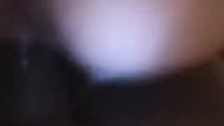 Negro man makes cum to Latin beauty on the bed