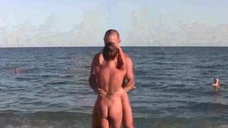 Naked acrobats are the best on the naked beach