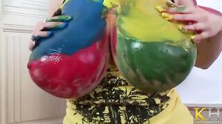 The artistic masturbation of a glamorous BBW with big tits