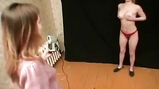Two lesbian games with a hot Russian chick and her friend are ready to play