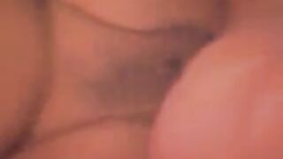 A mature woman was having fun with her sleeping son on the bed