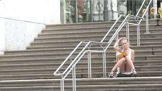 A girl was walking outside with no panties, and that’s very dangerous