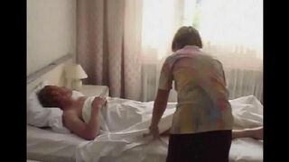 The daughter decided to wake her father from a nap and had sex
