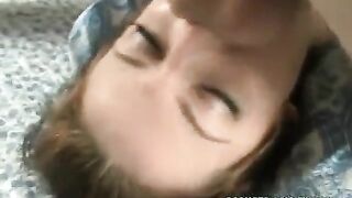 Girl gently holds and shakes a cock, not letting go for a second