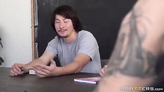 A girl attached herself to the bed and was fucked