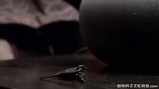 A girl attached herself to the bed and was fucked