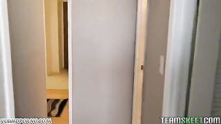 A student fucks randomly in the hostel, getting wild