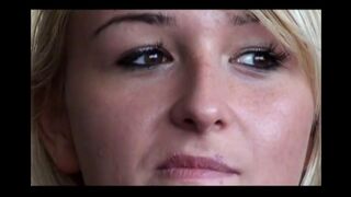 A blonde woman engaged in anal sex and sucked her partner's penis