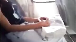 A man got his dick out and started jerking with a girl