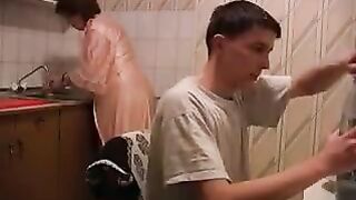 Raped mom in the kitchen, even hotter than just a tip