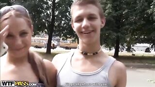 A guy licked pussy of two girls in steamy scene