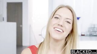 A black guy with a huge cock fucks a blonde