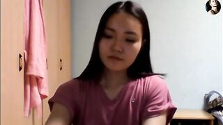 The guy fucks a beautiful Kazakh girl using Skype