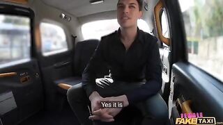 A girl is a taxi driver in an alternate universe, and she engages in intimate acts with her passenger