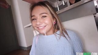 A sexy girl shows her holes and lets a guy enter deeper