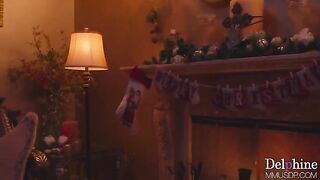 A hot Christmas sex with a blonde heel