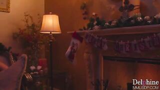 A hot Christmas sex with a blonde heel