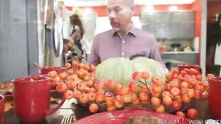 Stuffing my wife's cherry pie with a big cock