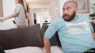 My girlfriend is horny, so I let my friend fuck her in ass