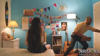 Freshman girl breaks the rule and fucks with the professor