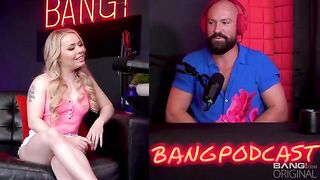 An interview with a girl turns into a passionate sex on the podcast