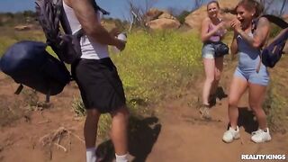 A girl was fucked on the hike, it was a hot sex