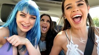 The nimble nimphomaniac is on a trip with her girlfriend in Part 1